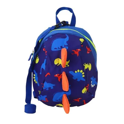 (Blue) Kids School Bags Nylon Cute Dinosaur Travel Backpack