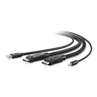 Linksys Belkin KVM Cable 1.8 m Black DisplayPort + USB-A + USB B, Black