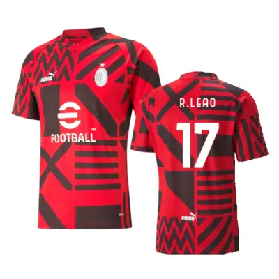 (L) AC Milan Pre-Match Jersey (Red) (R.LEAO 17)