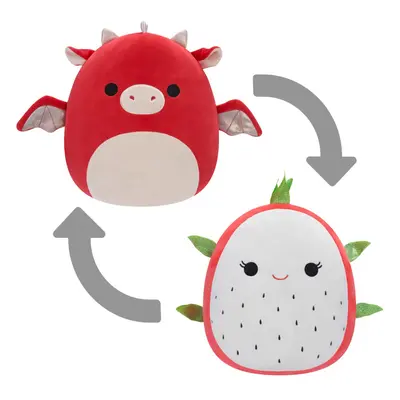 Squishmallows FlipAMallows Original 12-Inch Flippable Dragonfruit and Red Dragon - Medium-Sized 