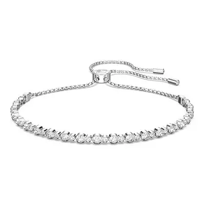 Swarovski Women's Subtle Bracelet Brilliant White Crystals with Rhodium Plated Metal Chain Adjus