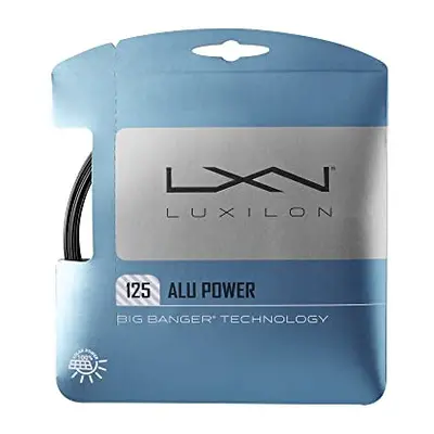 Luxilon ALU Power Tennis String, Polyester, 17, Diameter: 1.25 mm, Black, 12.2 m