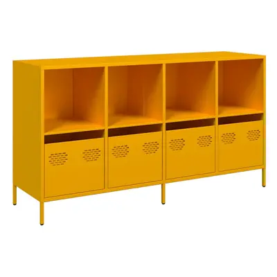 (mustard yellow) vidaXL Sideboard Olive Green 135x39x73.5 cm Cold-rolled Steel storage cabinet