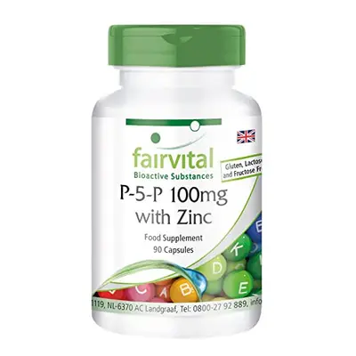 | P-5-P 100mg zinc - Bulk Pack for Months - Vegan - Capsules - Active Vitamin B6 - pyridoxal-5-p