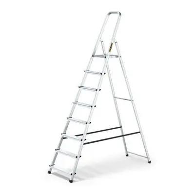 8 STEPS ALUMINIUM HOUSEHOLD LADDER, 125kg