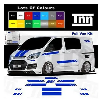 NEW LISTINGStickers For Ford Transit Custom Side Stripes Decals Graphics LWB L2 Van Bonnet