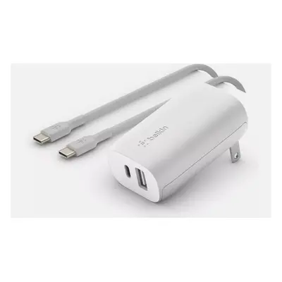 BELKIN USB-C PD + USB-A WALL CHARGER 32W (WCB004dqWH) WHITE