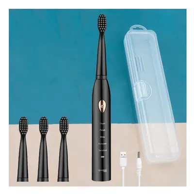 (Set B head, Set B head) Ultrasonic Sonic Electric Toothbrush Rechargeable Tooth Brushes Washabl