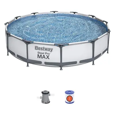 Bestway Swimming Pool 3.6m / 12ft Steel Pro Max & FILTER PUMP Above Ground Set