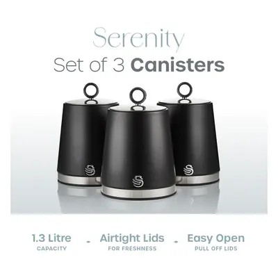 Swan Serenity Canisters Kitchen Canister SWKA18536BLK (Black)