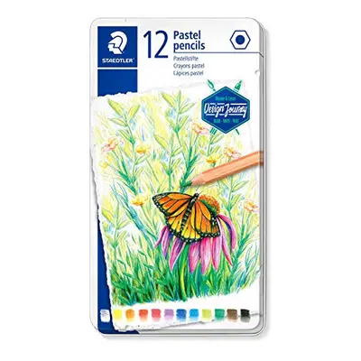 Design Journey 146P M12 pastel coloured pencils, tin of