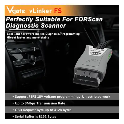 For Mazda For Ford Forscan Vgate Vlinker Fs Elm327 Usb Obd2 Car Diagnostic Tool Elm Usb Ms/hs Ca