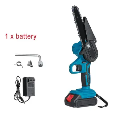 (1 x Battery) 3000w 6&apos;&apos; Mini Cordless One-hand Electric Chain Saw With 2battery Woodwo