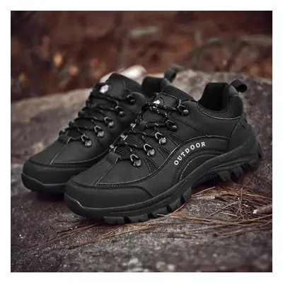 (black, 47) Men&apos;s Large Size Tpr Anti-slip Outdoor Waterproof Hiking Shoes