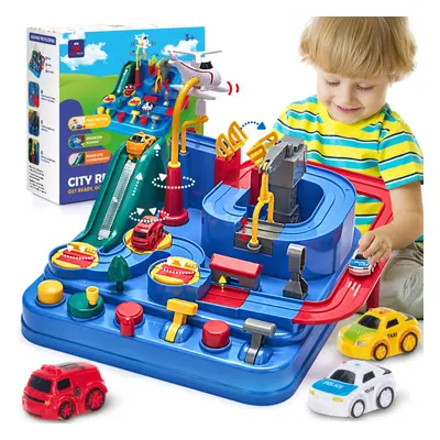 Kids Toys for Year Old Boys Car Race Track Boys Toys Age 4, Adventure Vehicles Toy Learning & In