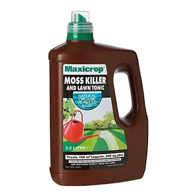 Maxicrop Moss Killer & Lawn Tonic, Natural Seaweed Extract Plus Moss Killer & Lawn Tonic, 2.5L, 