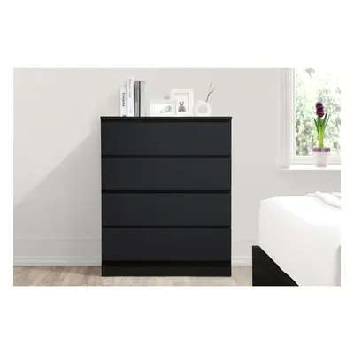 Black Chest of Drawers Birlea Oslo Scandia Retro