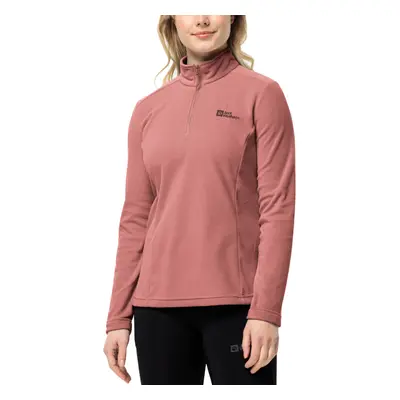 (XL, Blush Powder) Jack Wolfskin Womens Taunus Half Zip Outdoor Warm Winter Pullover Fleece