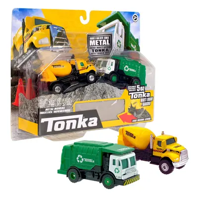 Tonka - Metal Movers Combo Pack - Garbage Truck & Cement Mixer (Grey C