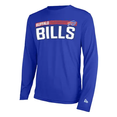 New Era NFL Men's MEASURED LS POLY DRI-TEK TEE BILLS ROYAL Size MS