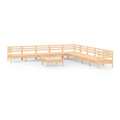 vidaXL Garden Lounge Set Wooden Outdoor Lounge Set Piece Solid Wood Pine