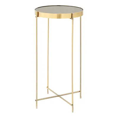 Premier Housewares Allure Black Mirror Tall Side Table