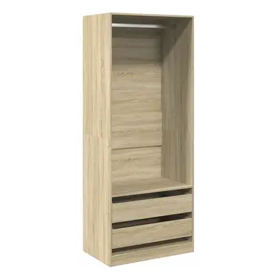 (sonoma oak) vidaXL Wardrobe Clothing Storage Hanger Clothes Cabinet Closet Engineered Wood