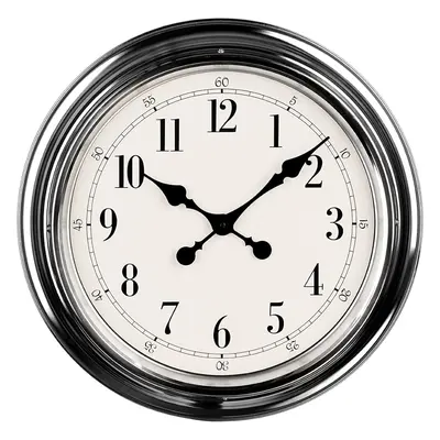 Premier Housewares Wall Clock - Chrome