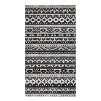 vidaXL Outdoor Rug Flatweave 115x170 cm Dark Gery Patio Terrace Carpet Blanket