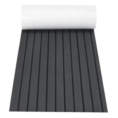 Marine Flooring Faux Teak EVA Foam Boat Decking Sheet Grey+Black 2400x600x6mm