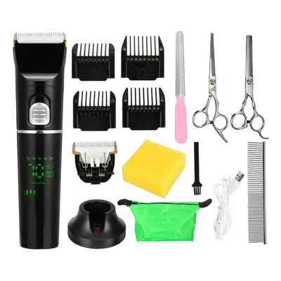 (C) Professional Electric Hair Trimmer Gears Low Noise Hair Shaver Haircut Grooming Kit