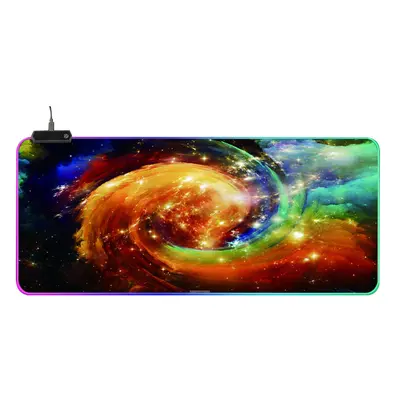 (400x900x4mm) RGB Glowing Mouse Pad Whirlwind Soft Rubber Anti-slip Lighting Mode Large Gaming K