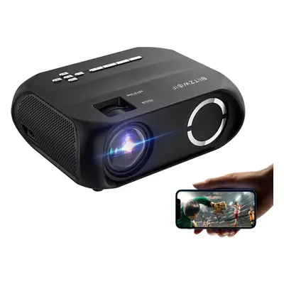 (US Plug) LCD LED HD Projector Lumens Beamer 1280x720 Pixels Wireless Phone Same Screen 16.7 Mil