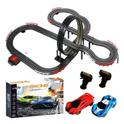 Large Electric Remote Control Slot Car Racing Track Set Toy Game JJ113