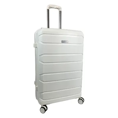 (White, Large 28") Hampton&Stewart PP Wheel Hard Shell Suitcase