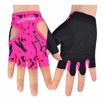 (rose, L) Outdoor professional climbing camping rose fitness gloves ladies equipment dumbbell an