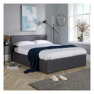 (Double) Home Source Horizon Ottoman Side Lift Bed Frame Grey