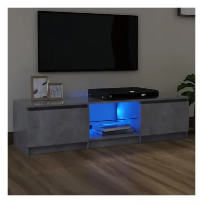 vidaXL TV Cabinet with LED Lights Concrete Grey Living Room TV Stand Unit