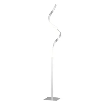 HOMCOM Spiral Floor Lamp Living Room, Adjustable Brightness, Silver