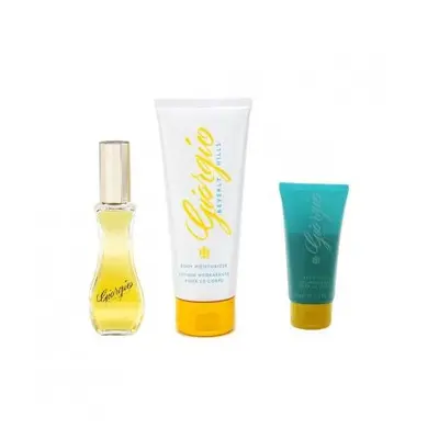 Giorgio Yellow Pcs Set: Oz Edt Sp + 6.7 Body Moisturizer + 2.5 Body Wash