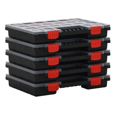 (15 dividers) vidaXL 5/10x Assortment Boxes Polypropylene Tool Organiser Box Multi Models