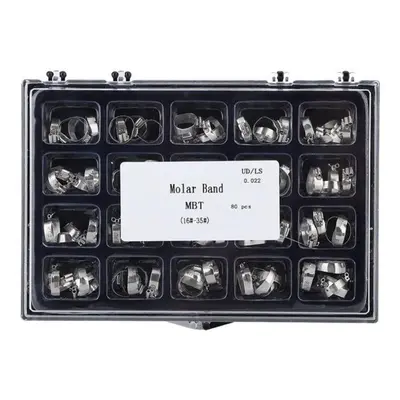 (as the picture, MBT) Box Dental Molar Buccal Tubes Bands 16#-35# Roth/mbt Orthodontic Stainless