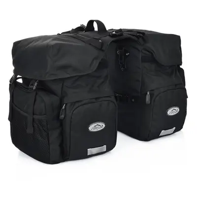 (black) 50l Bike Panniers Bag Waterproof Rear Seat Bicycle Bag Trunk Bags Saddle