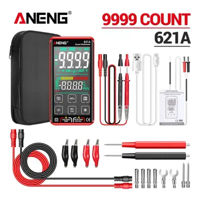 (red, pro) Aneng 621a Smart Digital Multimeter Touch Screen Multimetro Tester Transistor Counts 