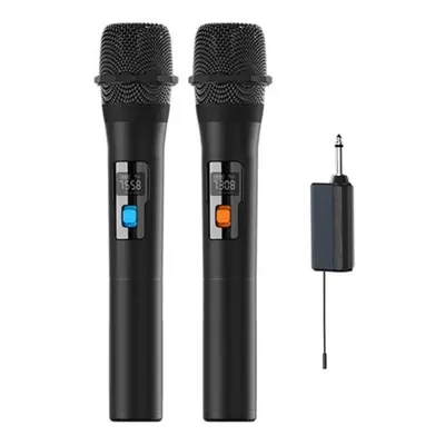 (black) Wireless Microphone High Fidelity Vhf Noise Reduction Plug Play Wireless Karaoke Condens