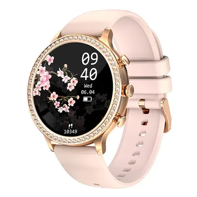 Chronus Smart Watches for Women with Diamonds, 1.32'' Bluetooth Smartwatch With heart rate, bloo