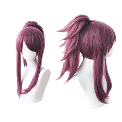 177 Womens Straight Purple Cosplay Wig Halloween Wig