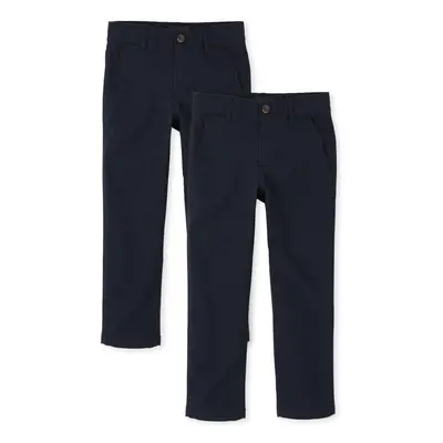 The Children's Place Boys' Stretch Skinny Chino Pants New Navy 2-Pack