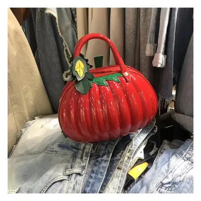 (red) Women&apos;s Bag, Pumpkin Bag, Personalized And Creative Design, Portable One Shoulder Cro