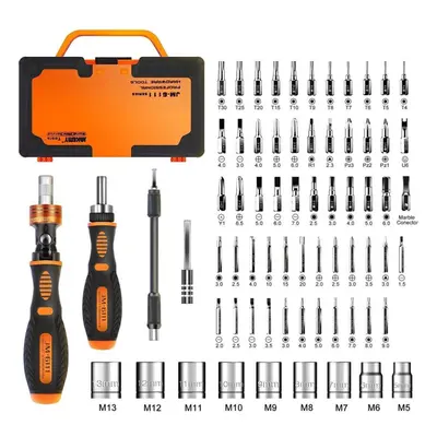 (black,yellow) 69-in-1 Home Repair Tool Kit, Disassembly Magnetic Kit For Furniture/car/computer